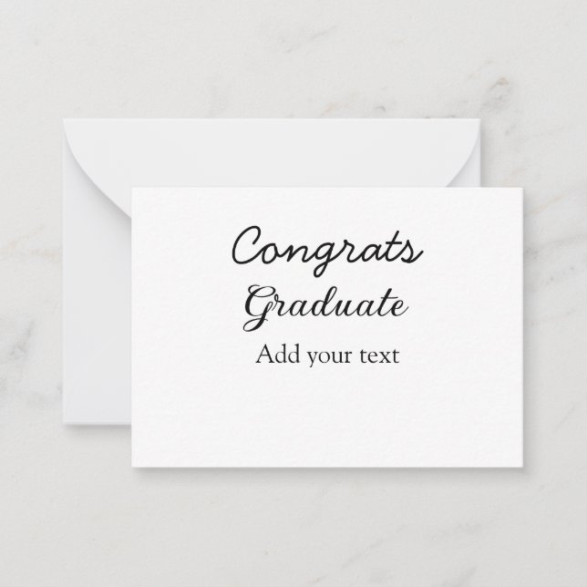 Carte De Correspondance Simple congratulation graduation add your (Devant)