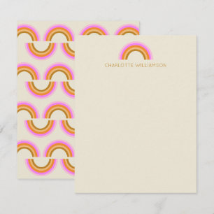Carte De Correspondance Simple Cute Retro Rainbow Stationery personnalisée