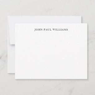 Carte De Correspondance Simple élégant professionnel classique noir gris