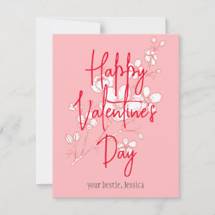 Carte De Correspondance simple élégant rose valentine, Sweet for Friends