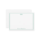 Simple Forest Green 2 Nom du monogramme Bordure mi