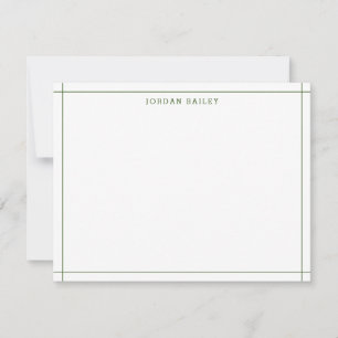 Carte De Correspondance Simple Forêt Vert Géométrique Moderne Professionne