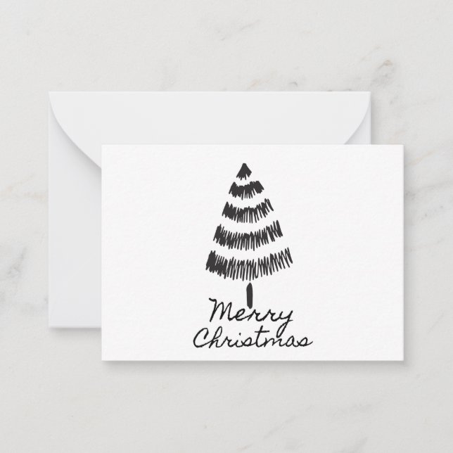 Carte De Correspondance Simple Joyeux Noël (Devant)