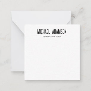 Carte De Correspondance Simple minimaliste blanc classique élégant