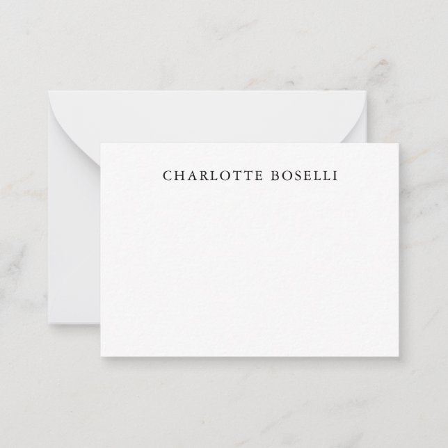 Carte De Correspondance Simple minimaliste élégant classique professionnel (Devant)