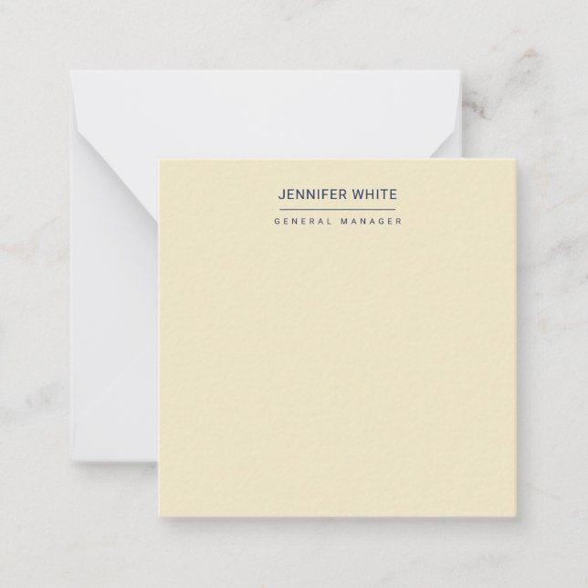 Carte De Correspondance Simple minimaliste élégant moderne (Devant)
