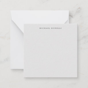 Carte De Correspondance Simple minimaliste minimaliste élégant moderne gri