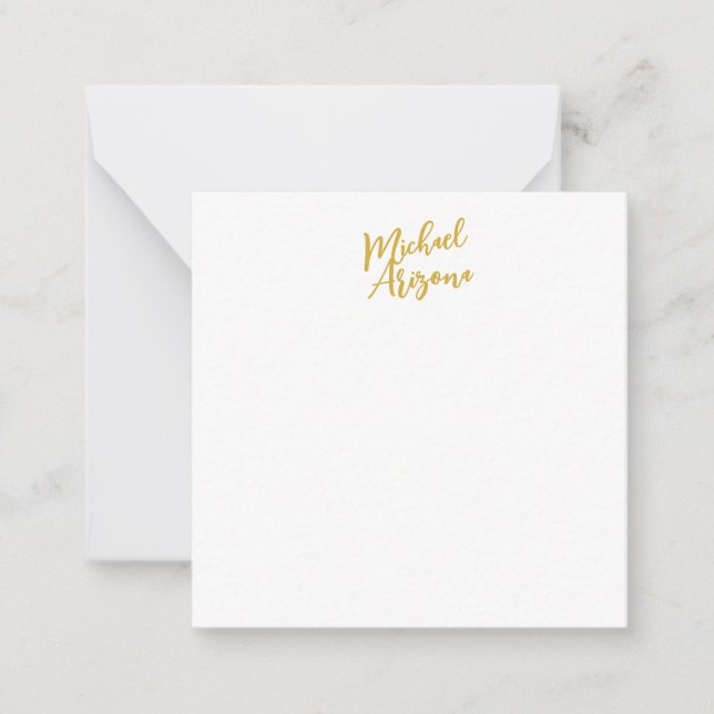 Carte De Correspondance Simple minimaliste moderne Nom d'écriture simple (Devant)