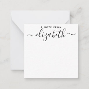 Carte De Correspondance Simple Modern manuscrit Une Note Du Nom De Script