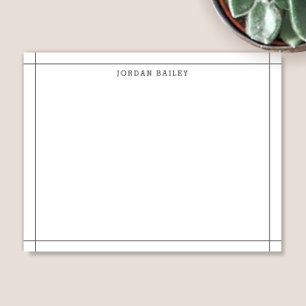 Carte De Correspondance Simple Moderne Professionnel Géométrique Gris Fonc
