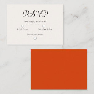 Carte De Correspondance Simple orange clair
