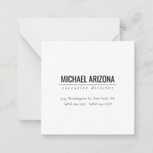 Carte De Correspondance Simple Plain minimaliste moderne