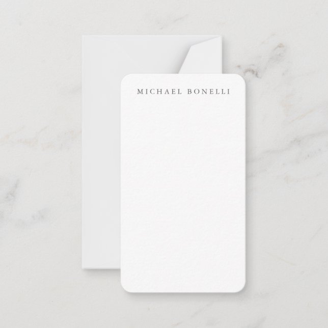 Carte De Correspondance Simple Plain Moderne Élégant (Devant)