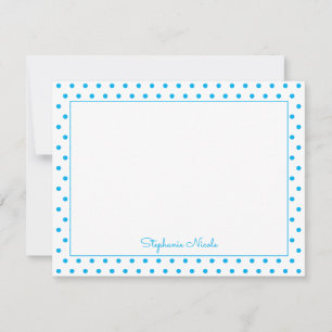 Carte De Correspondance Simple Polka Sky Blue Personnalisé