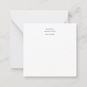 Carte De Correspondance Simple Propre Élégant Moderne Minimaliste Blanc