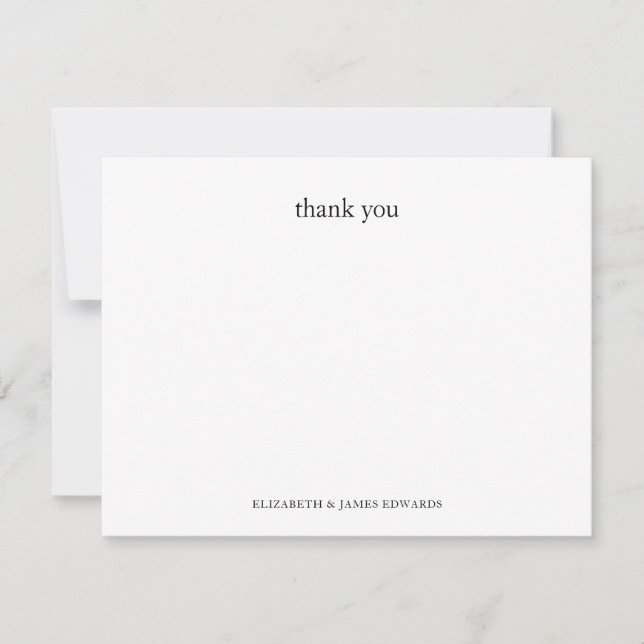 Carte De Correspondance Simple Thank You Couple Personalized (Devant)