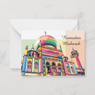 Carte De Correspondance Sketch Pop Style Mosquée