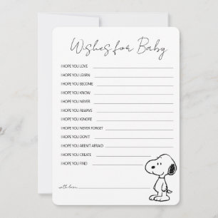 Carte De Correspondance Snoopy d'arachides - Bébé Sprinkle Wives for Baby