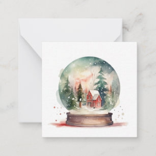 Carte De Correspondance Snow Globe