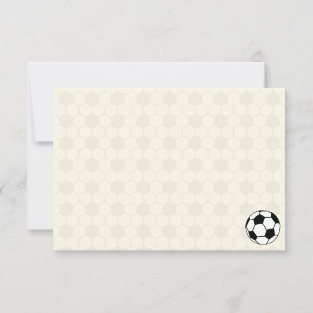 Carte De Correspondance Soccer Balls Black and White Blank Cream Off White (Devant)