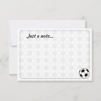 Carte De Correspondance Soccer Balls Black and White Custom Just a Note