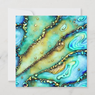 Carte De Correspondance Soft Pastel Paua Shell couleur Liquide Encre d'alc