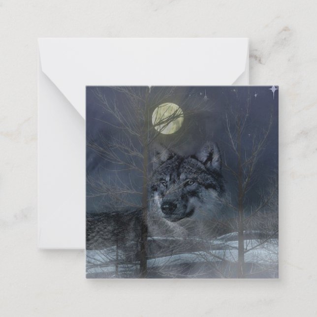 Carte De Correspondance Soirée Wolf Spirit Moon (Devant)
