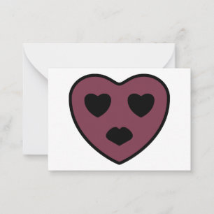 Carte De Correspondance Sortie visage coeur