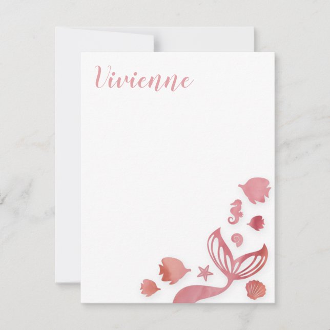 Carte De Correspondance Sous la sirène de mer (Devant)