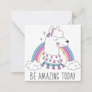 Carte De Correspondance Soyez Extraordinaire Llama