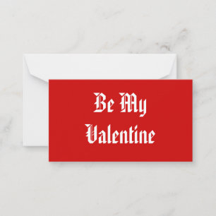 Carte De Correspondance Soyez mon Valentine. Jour de Valentines. Rouge et