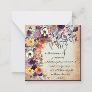 Carte De Correspondance Soyez votre guide, mélange floral d'automne