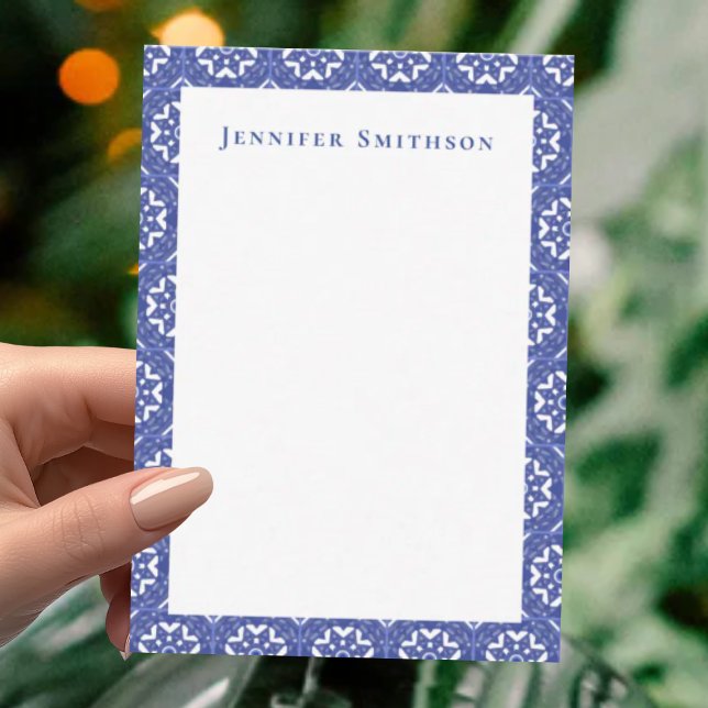 Carte De Correspondance Spanish Tiles Personalized (Créateur téléchargé)