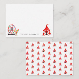 Carte De Correspondance Spectacle de cirque de carnaval mignon Clowns Ball