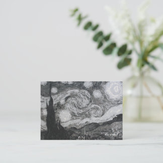 Carte De Correspondance Starry Night I Vincent Van Gogh Signets