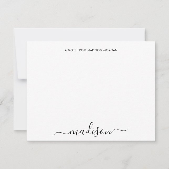 Carte De Correspondance Stationery simple de calligraphie (Devant)
