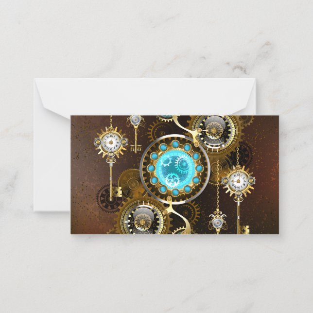 Carte De Correspondance Steampunk Rusty Background (Devant)