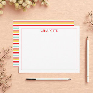 Carte De Correspondance Stripes colorées minimalistes Classique Chic