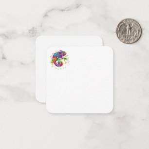 Carte De Correspondance Style d'aquarelle des teintures Chameleon