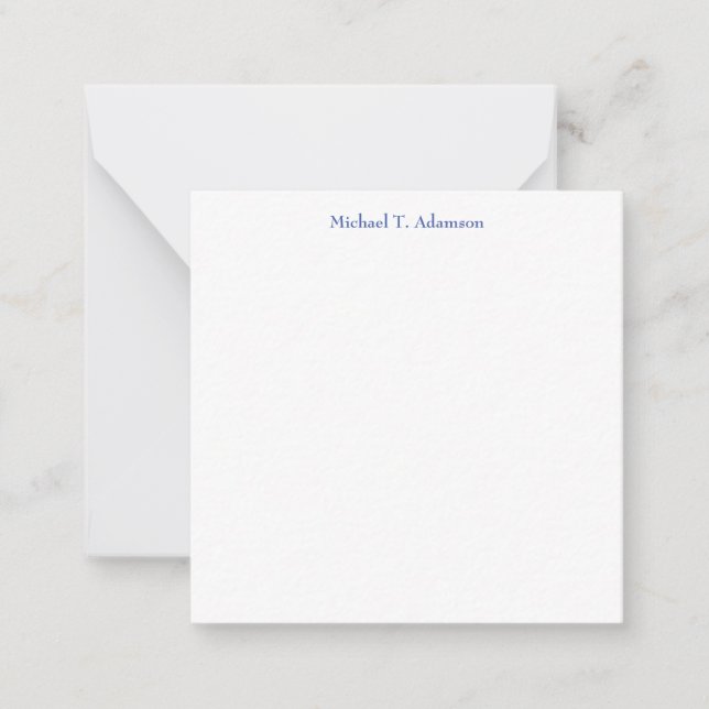 Carte De Correspondance Style rétro Élégant Plaque blanche simple (Devant)