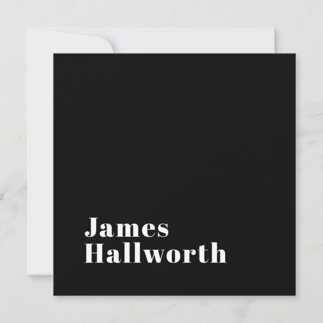 Carte De Correspondance Stylish Editable Retro Modern Name (ou autre texte (Devant)