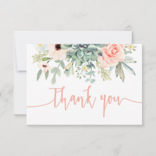 Carte De Correspondance Succulents, pêche corail merci