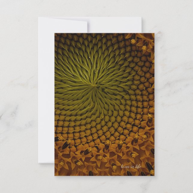 Carte De Correspondance Sunflower Centre vert (Devant)
