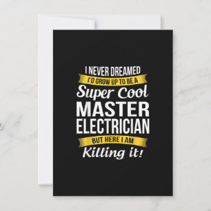 Carte De Correspondance Super Cool Master Electrician Funny Cadeau