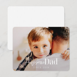 Carte De Correspondance Super papa depuis 20XX Moderne Simple Élégant Phot