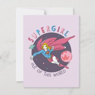 Carte De Correspondance Supergirl hors de ce monde Retro Graphisme