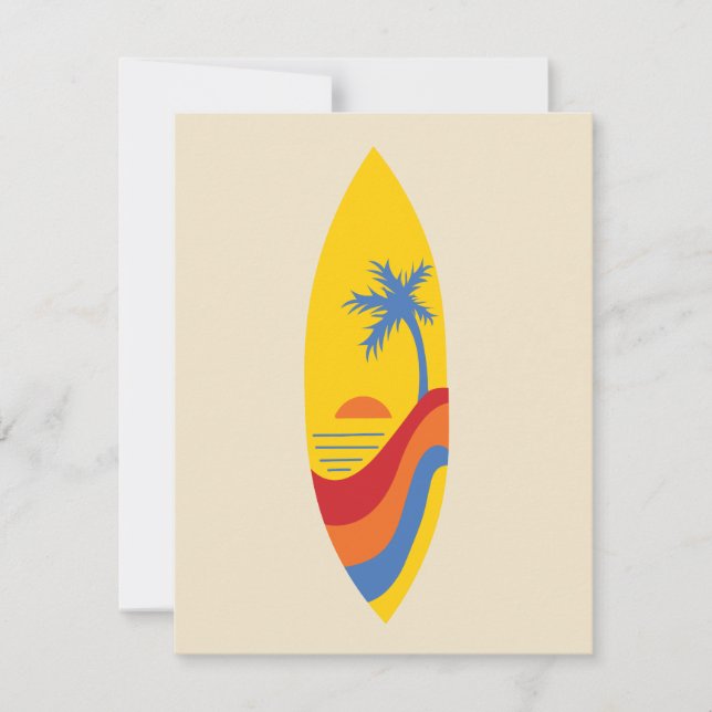 Carte De Correspondance Surf Sunrise (Devant)