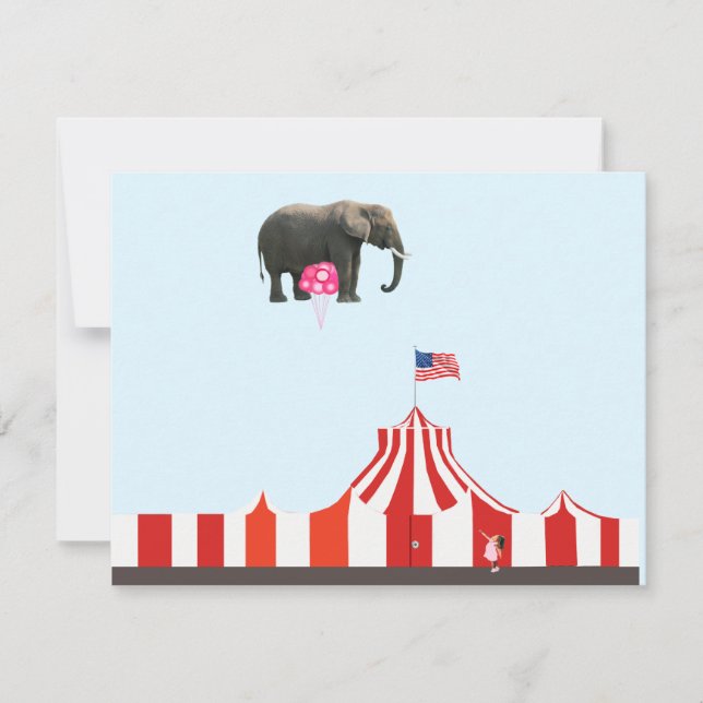 Carte De Correspondance Surreal Circus Note Card (Devant)