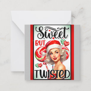 Carte De Correspondance Sweet de Noël rétro sur Pinup tordu