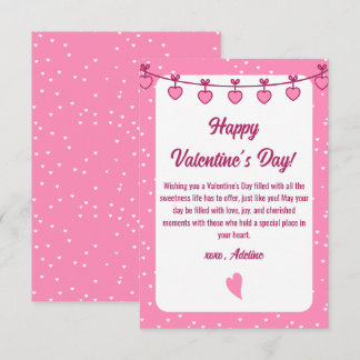 Carte De Correspondance Sweet Embrace : Pink, White Romantic Valentines Da